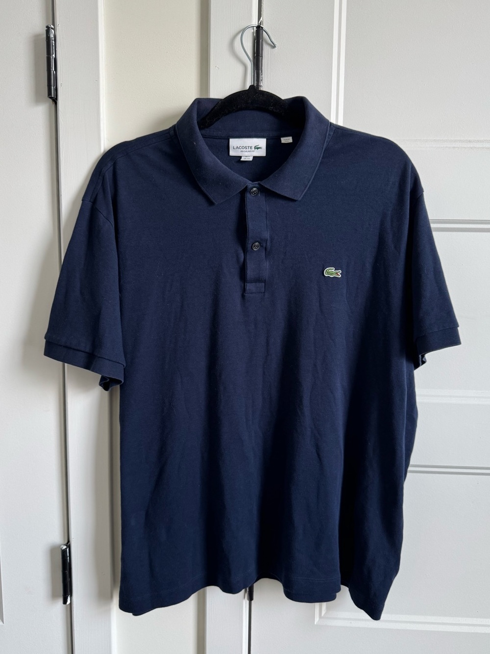 Lacoste Short Sleeve Navy Relaxed Regular Fit Pique Polo | 100% Cotton